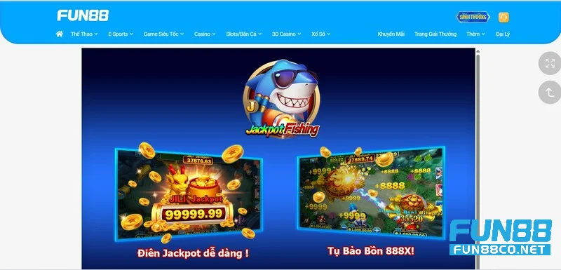 Game Bắn cá đặc sắc tại Fun88